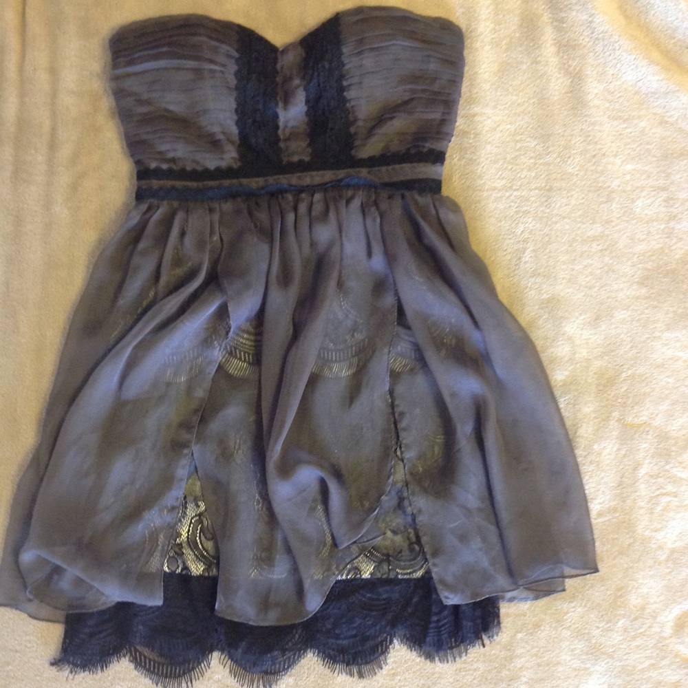 Strapless mini dress